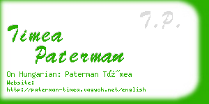 timea paterman business card